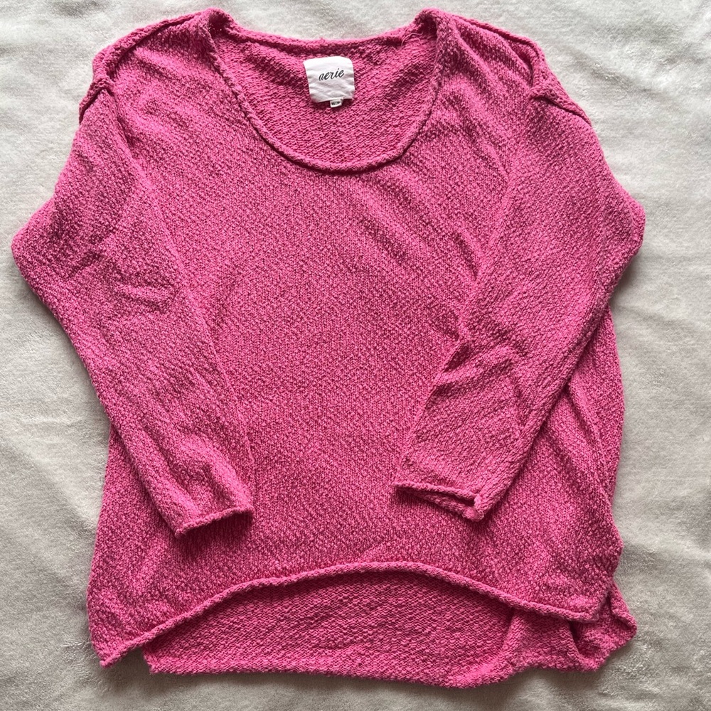 Aerie Textured Pink Women's Sweater